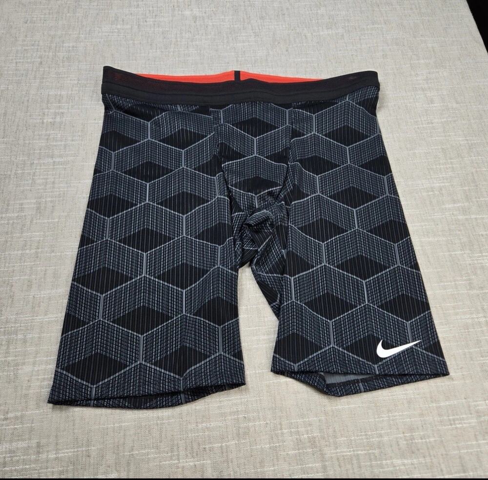 NIKE Pro Elite Kenya Half Tights Racing Shorts Black Gray USA Men’s Size 3XL